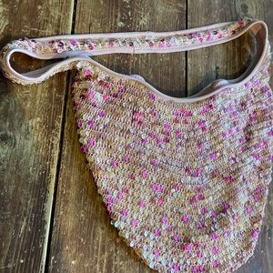 Sequined crossbody bag